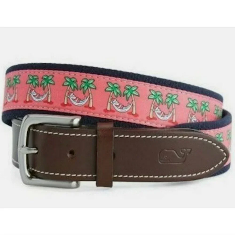 Vineyard Vines Boy's Santa Hammock Canvas Mai Tai Belt